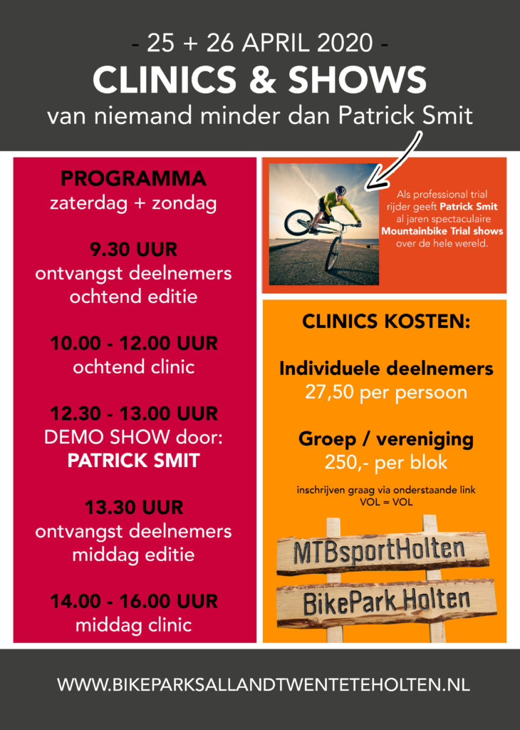 Flyer: BikePark Holten opening eind april